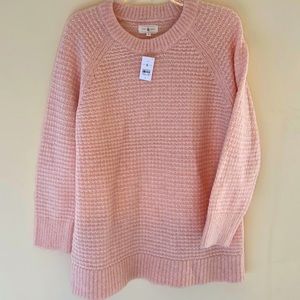 Lou & Grey Pink Knit Crew NWT